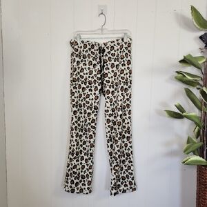 Bluenotes Leopard Print Plush PJ Pants PJs Loungewear Animal Pyjama Pant Medium